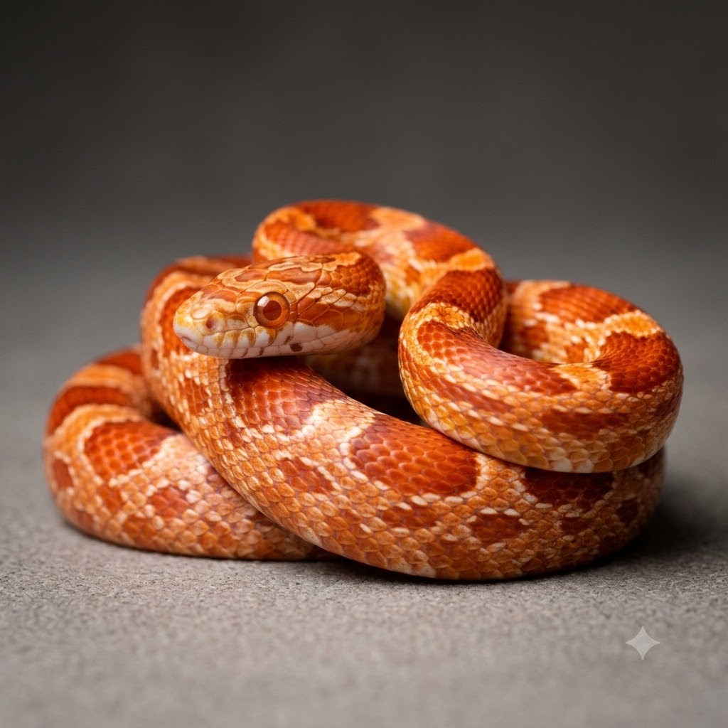 Amelanistic Corn Snake