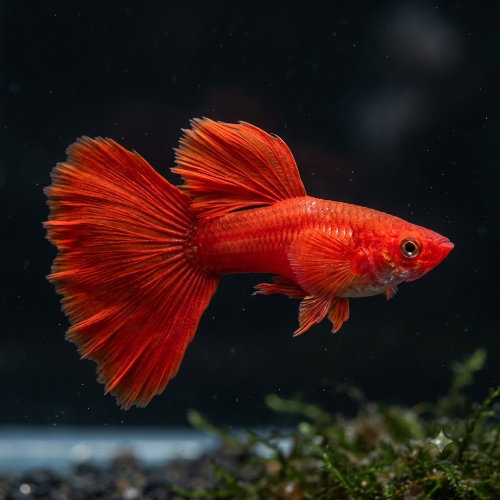 Full Red Guppy