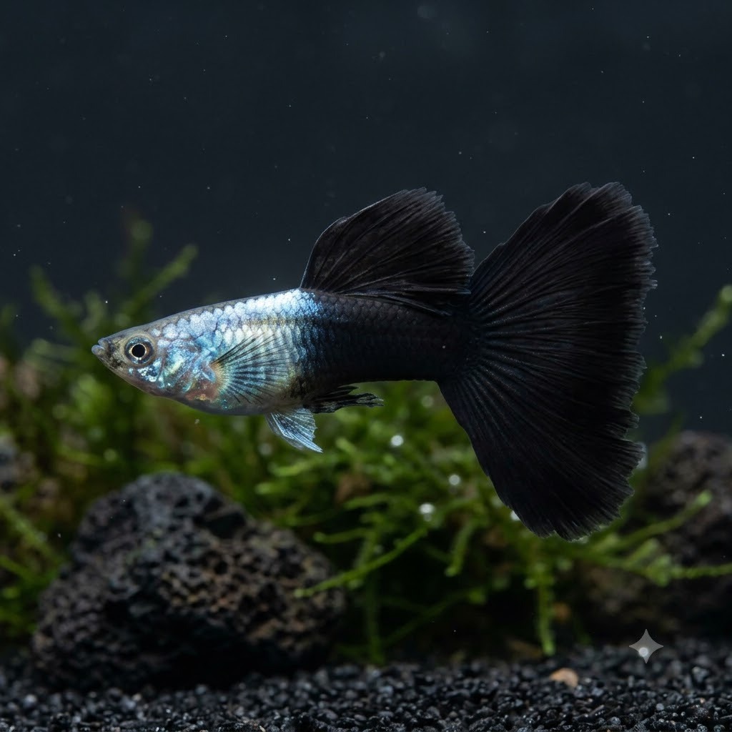 Half-Black Guppy