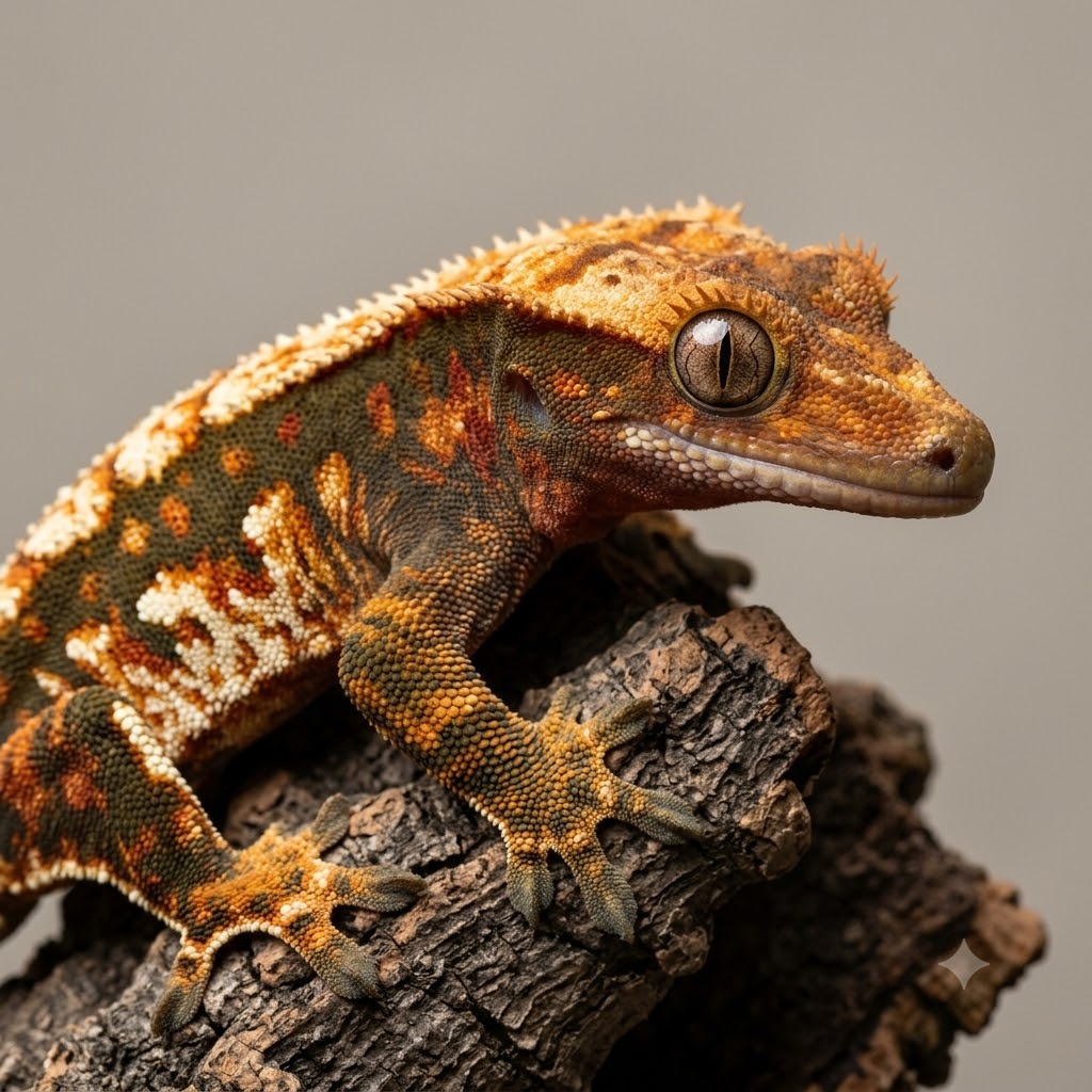 Harlequin Crested Gecko