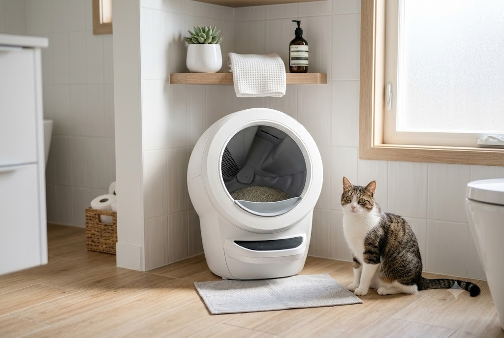 Self-cleaning litter boxes